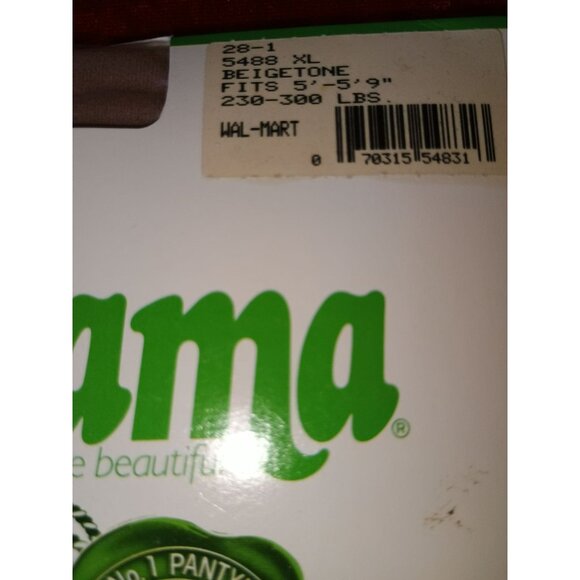 Big Mama Womens Reusable Pantyhose XL Beigetone Reinforced Toe Stretch 55"-59" - Picture 5 of 5